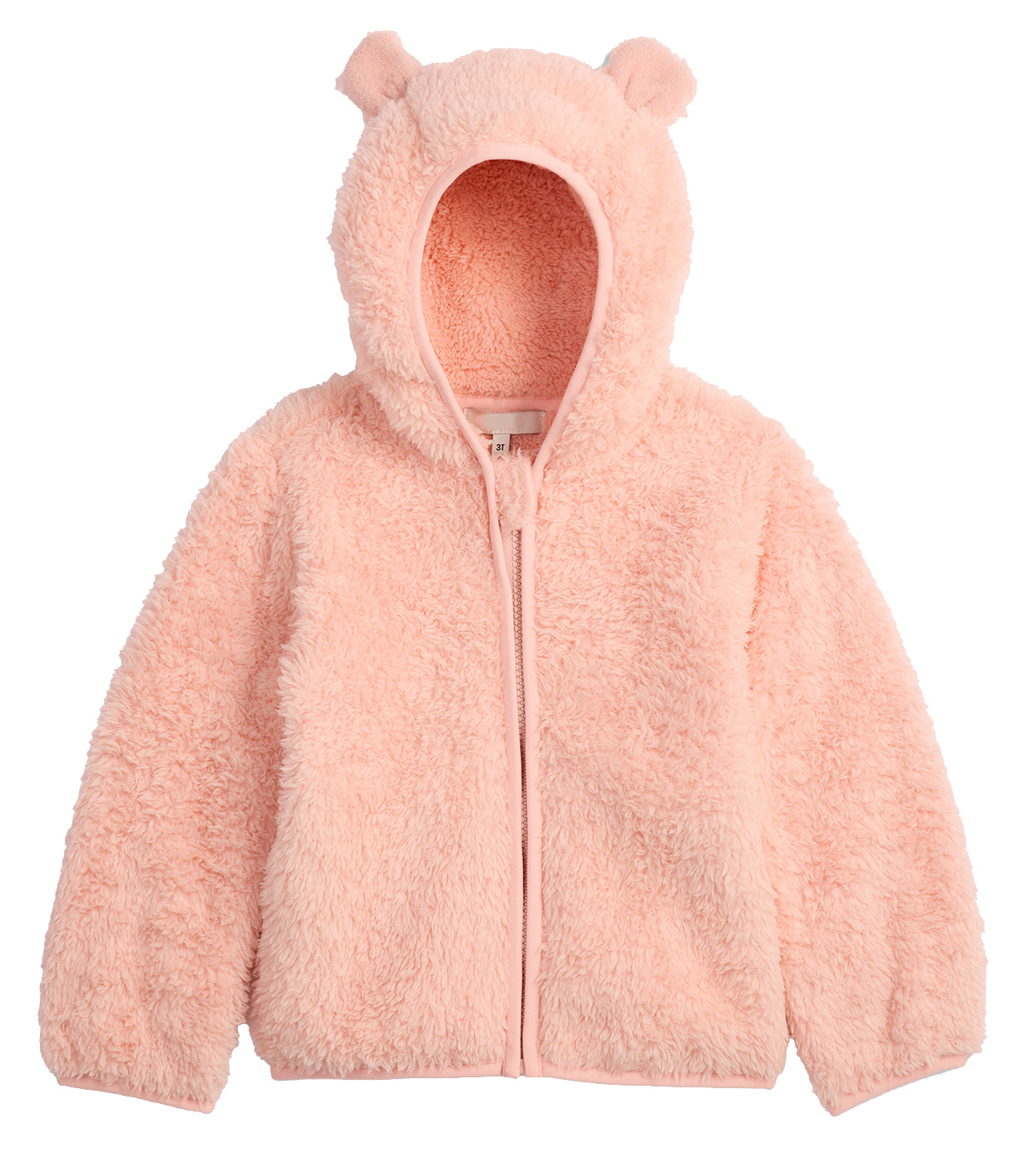 Kids Hooded Fleece Jacket Bear Ears Teddy Fleece Thick Warm Boys Girls Winter Fluffy Coat Kids