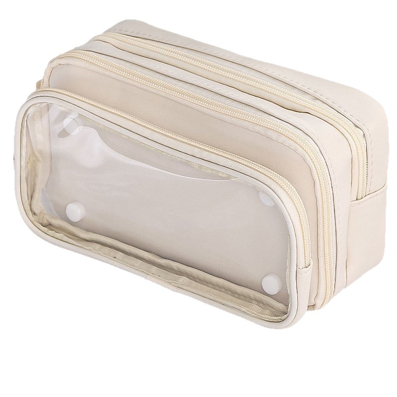 Large Capacity Detachable Transparent Pencil Case