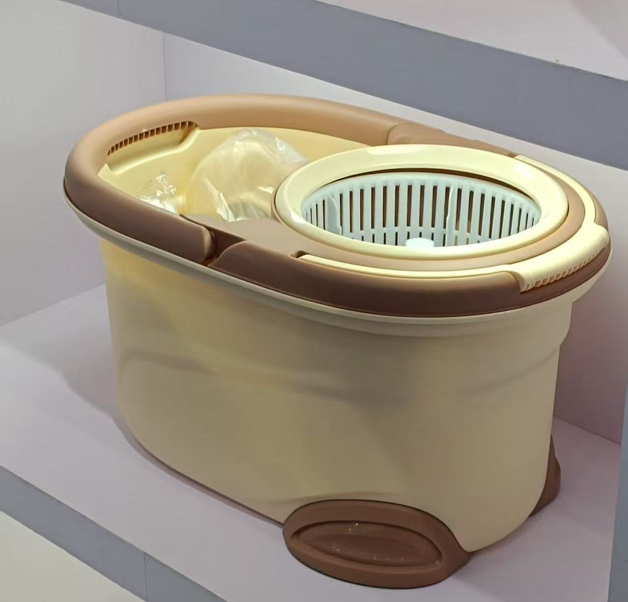 Plastic mop bucket