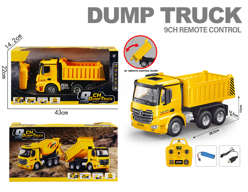1:18 9ch Remote Control Engineering Dump Truck