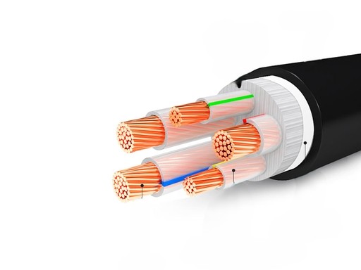0.6/1kV copper core XLPE insulated PVC sheathed 2-core low voltage power cable