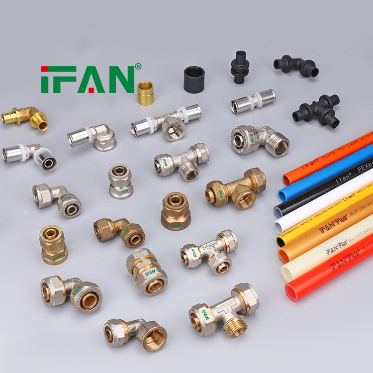 IFAN Factory OEM Brass Threaded Fitting PEX Compression Fitting Brass Compression Fitting