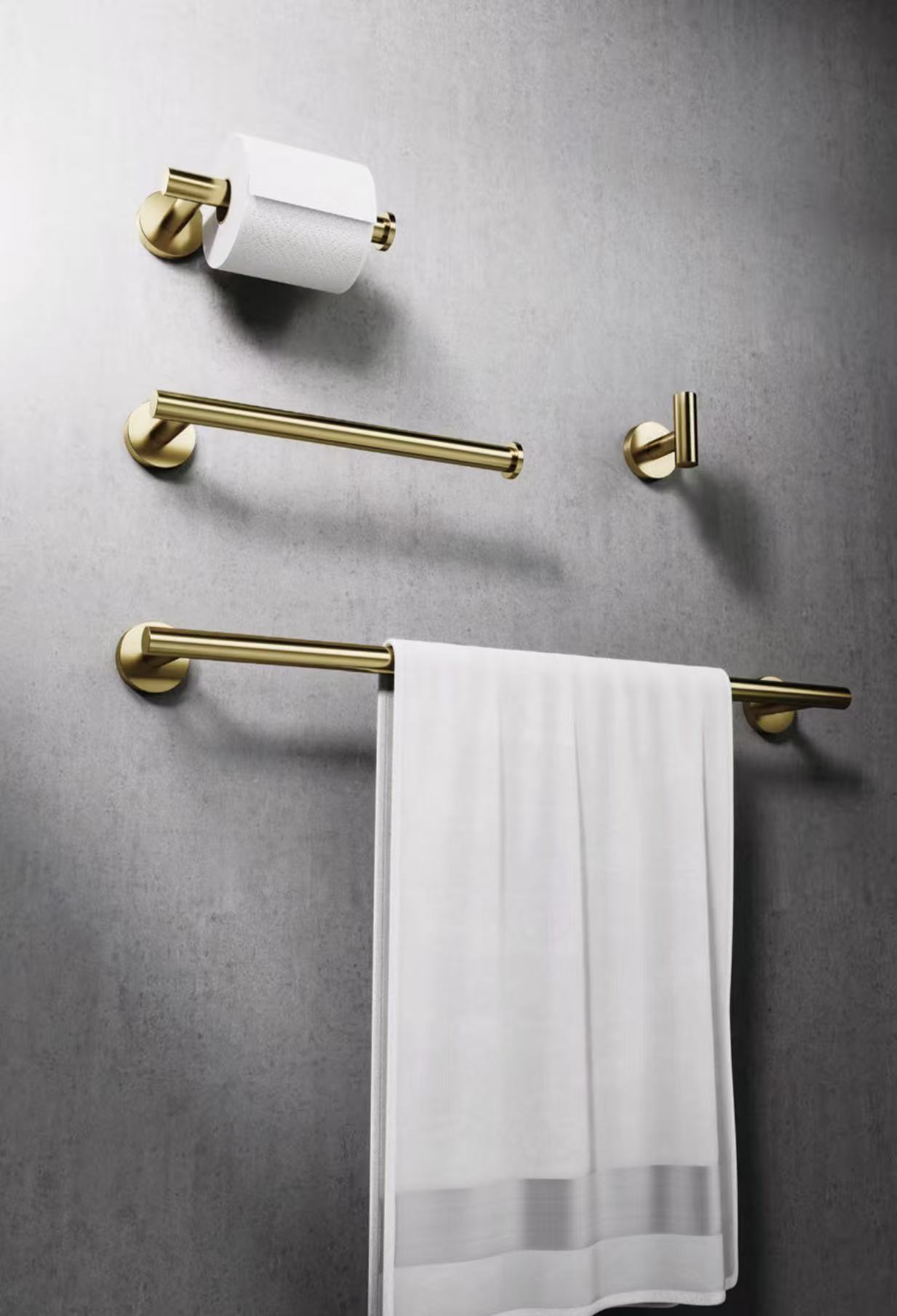 Bathroom towel rack hanger