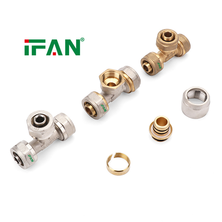 IFAN Factory OEM Brass Threaded Fitting PEX Compression Fitting Brass Compression Fitting