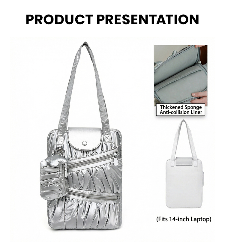 Lightweight Canvas Laptop Tote Bag Portable Computer Handbag Sleeve Casual Work Shoulder Bag