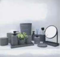 Poly Resin Bathroom Accessory Set
