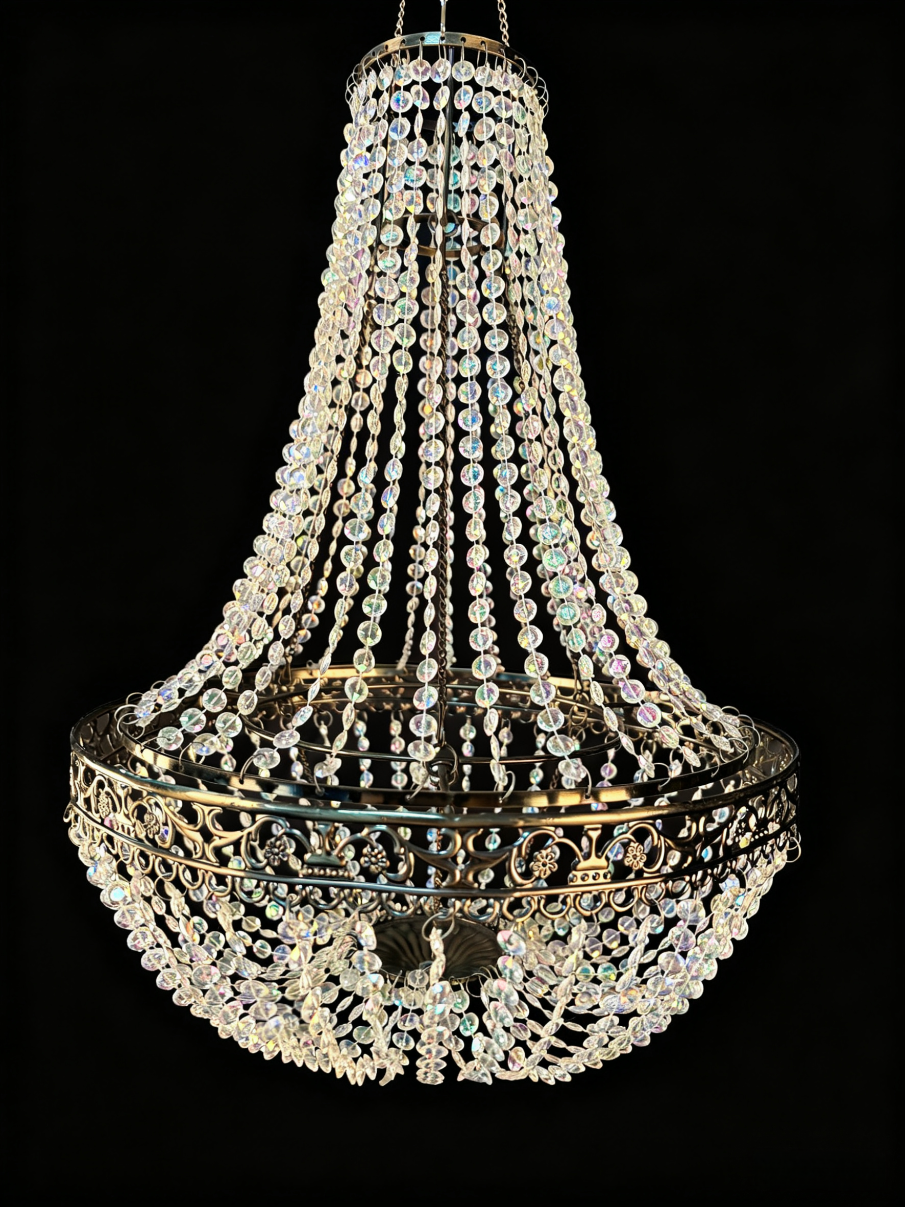 diamond beaded antiqtye lamp shade