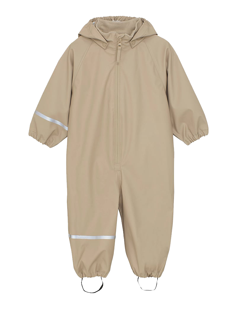 Kids' Fleece-Lined Waterproof PU Rain & Mud Suit, One-Piece, Reflective Details