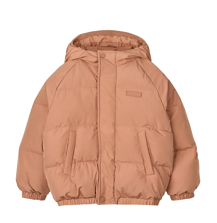 Kids' Classic Hooded Puffer Jacket with Snap & Zip Closure