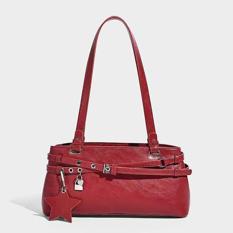 2026 Ready stock New Fashion Women PU Leather Handbags Zipper Closure Polyester Lining Shoulder Bags