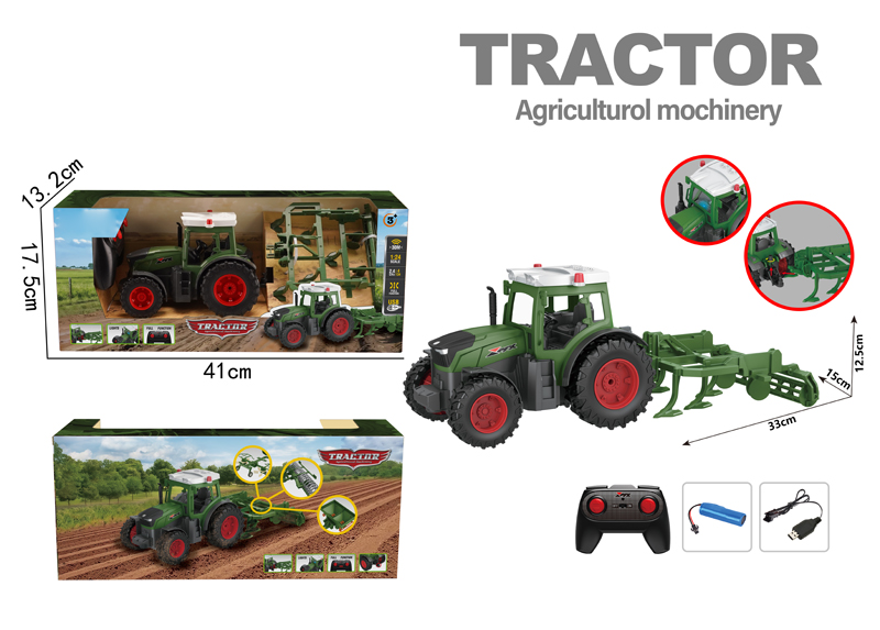 4ch Farm Tractor With Lights And Small Wheels