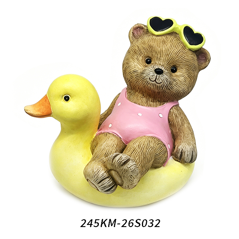Polyresin with garden decoration