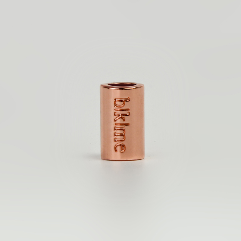 Custom LOGO bell pendant cylindrical rose gold zinc alloy metal for swimming wear
