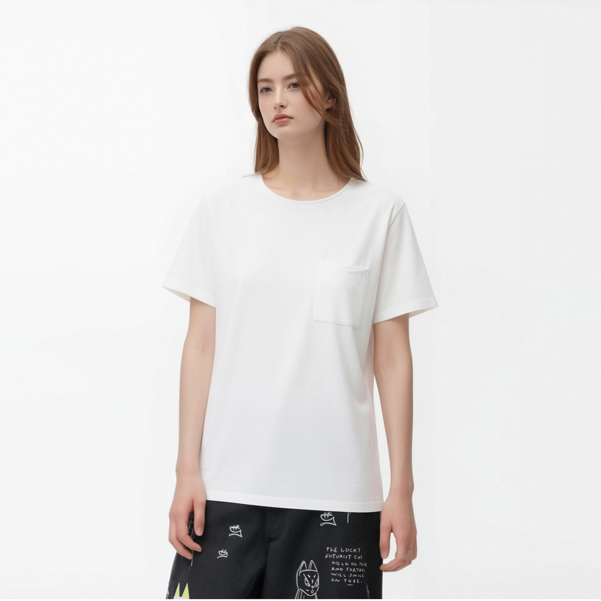 Women T-shirts Ladies clothing cashmere cotton knitted jersey 145gsm MW0469