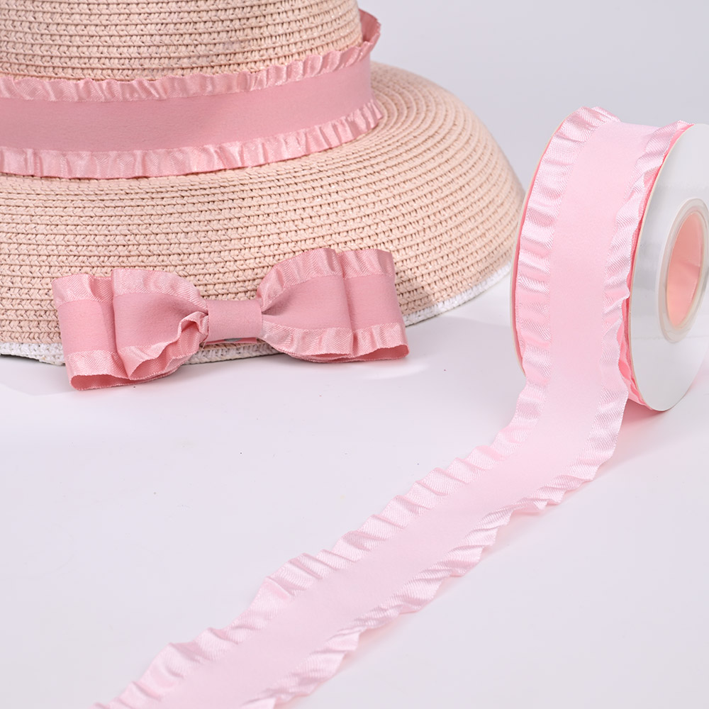 Single Face Velvet Ruffled Ribbon