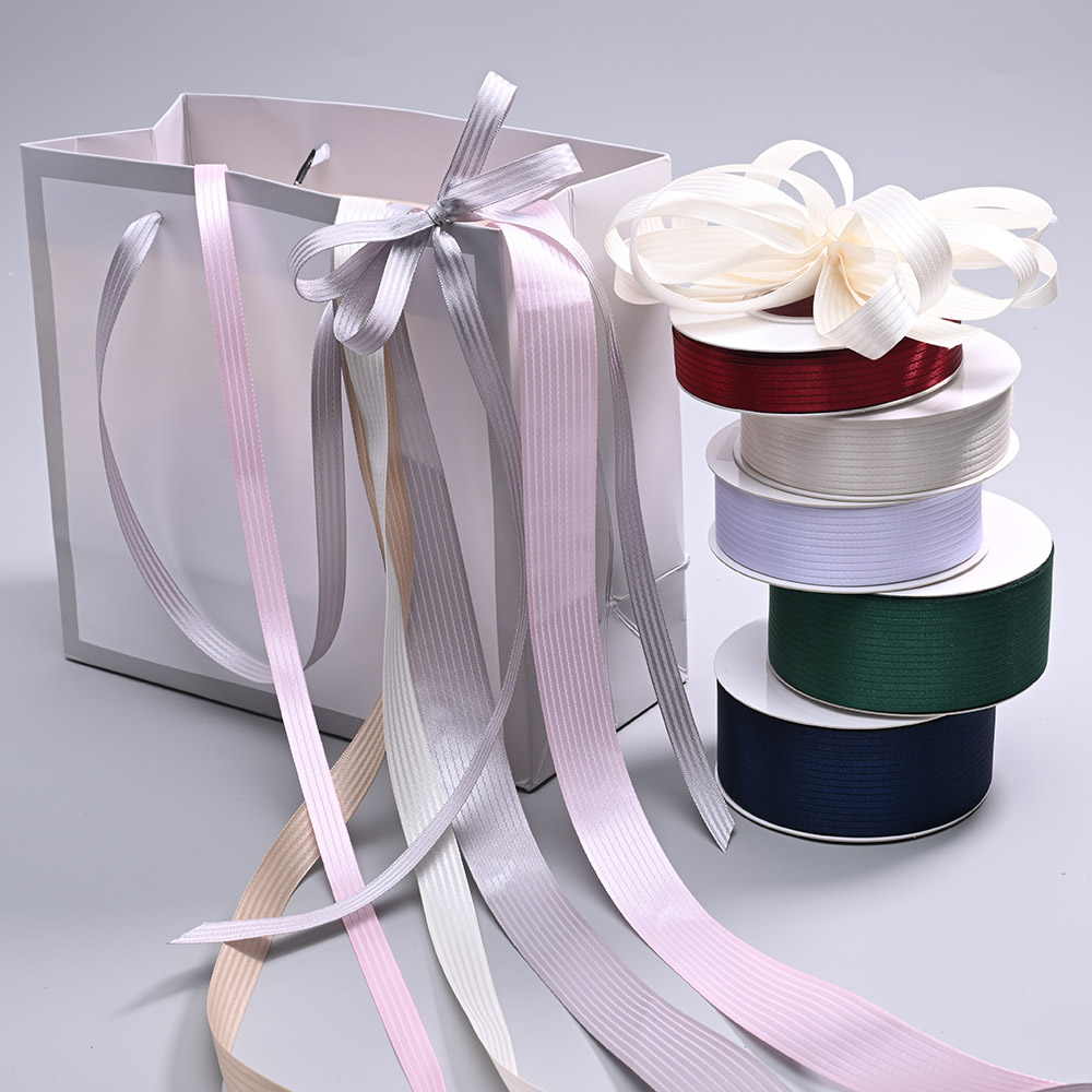 Single Face Striped Satin Ribbon
