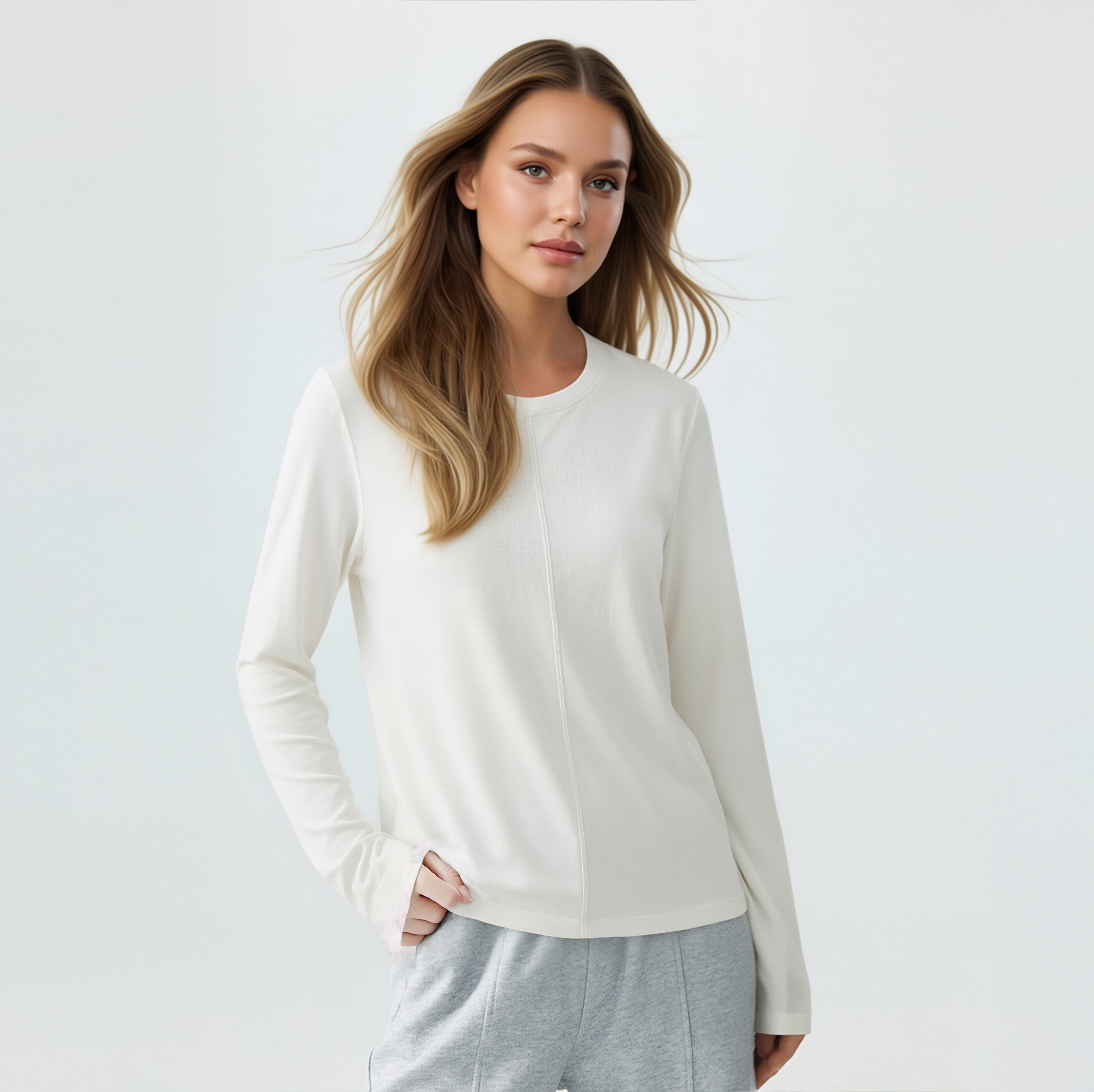 Silk modal T-shirts women clothing knitted jersey 95gsm MW0463