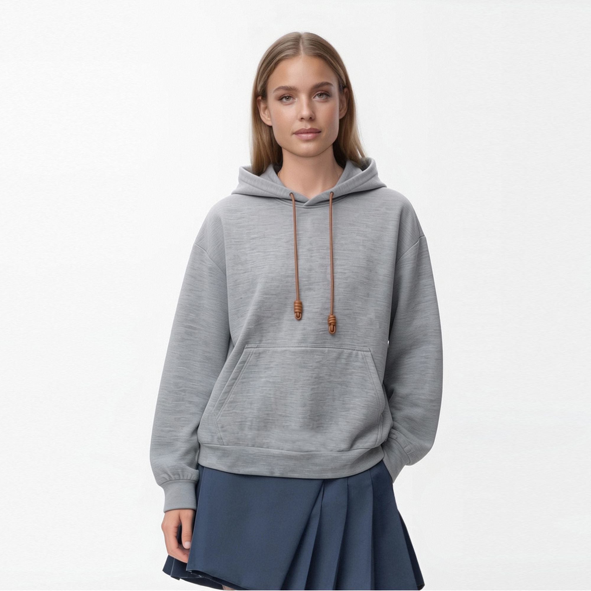 Wool polyester hoodies knitted jacket streetwear street wear women clothing MW0461