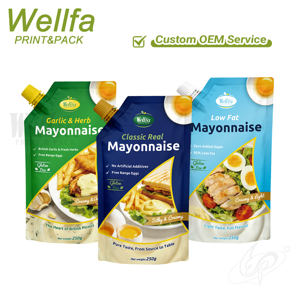 Russian Mayonnaise Sauce Spout Pouch