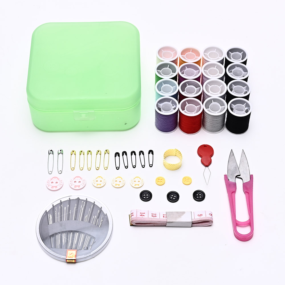 72pcs Portable Sewing Kit – Multi-Color Thread Set with Scissors for Travel & Home Repair