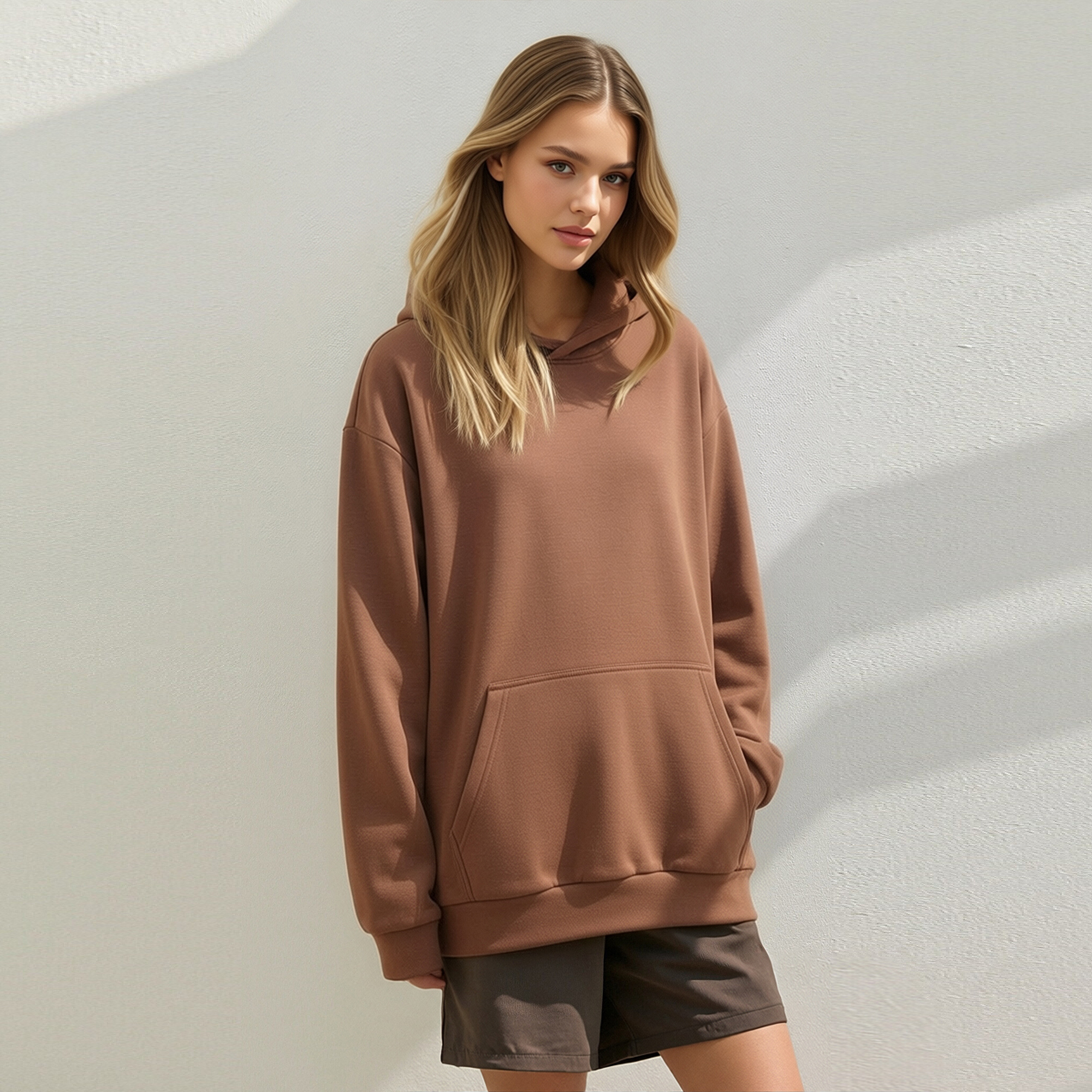 Merino Wool polyester hoodies knitted terry fleece jacket streetwear street wear women clothing