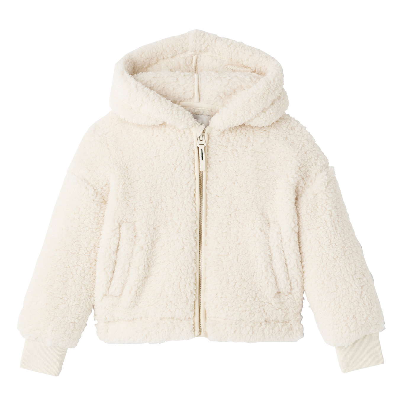 Kids Bear Ear Hooded Sherpa Jacket Boys Girls Teddy Fleece Zip Up Autumn Winter Warm Cute