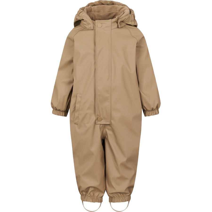 Kids' Fleece-Lined Waterproof One-Piece Rain Suit, With Foot Loops