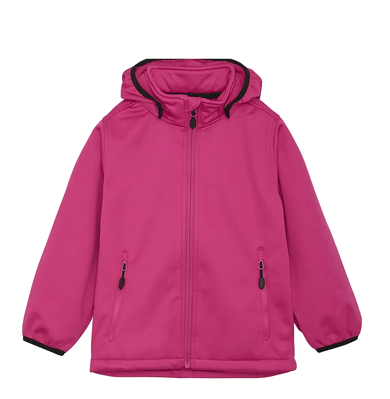Kids' Hooded Softshell Jacket, Water & Wind Resistant, Fleece Lined, Multi-Color