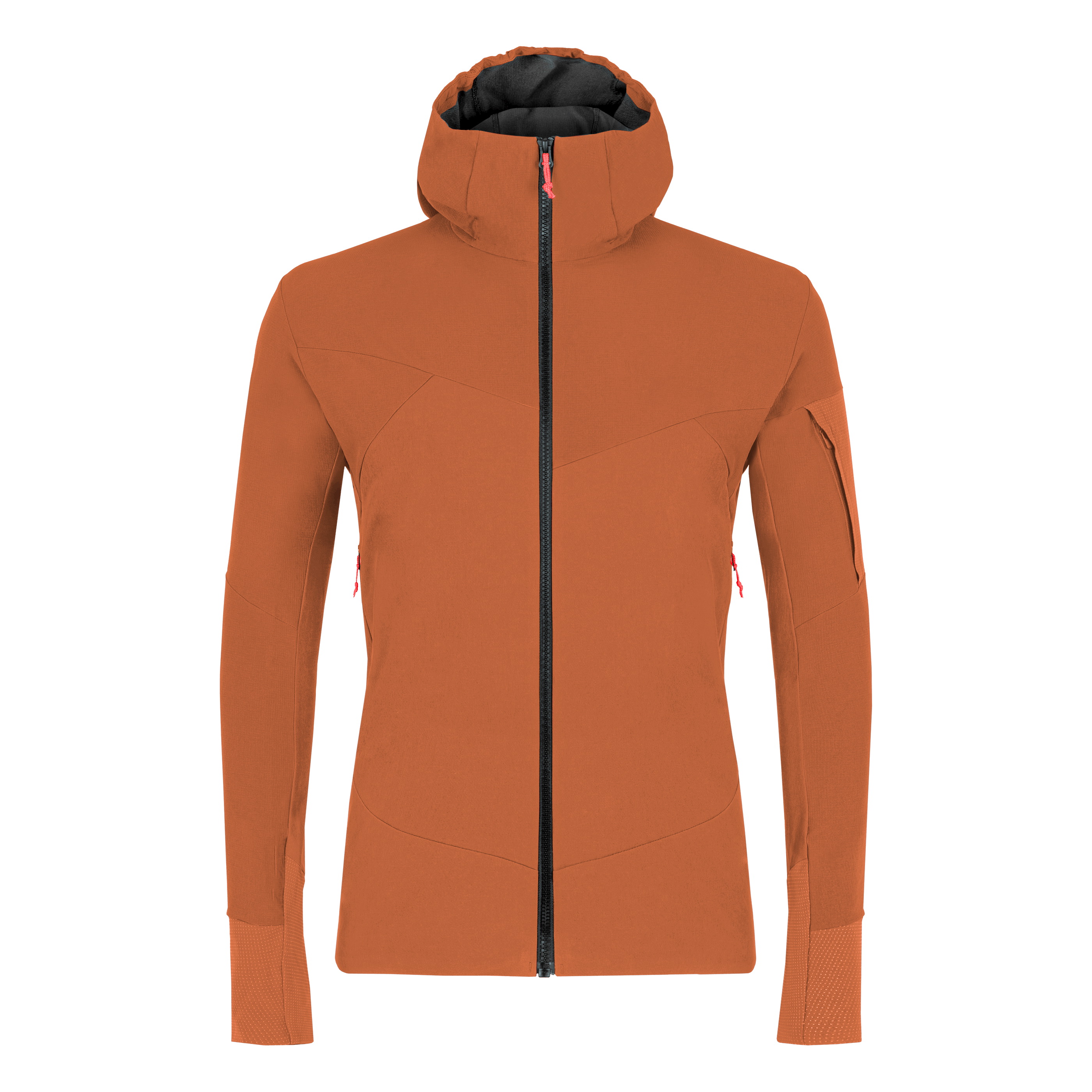 Unisex 4-Way Stretch Hooded Softshell Jacket Slim Fit Windproof Water Resistant Breathable