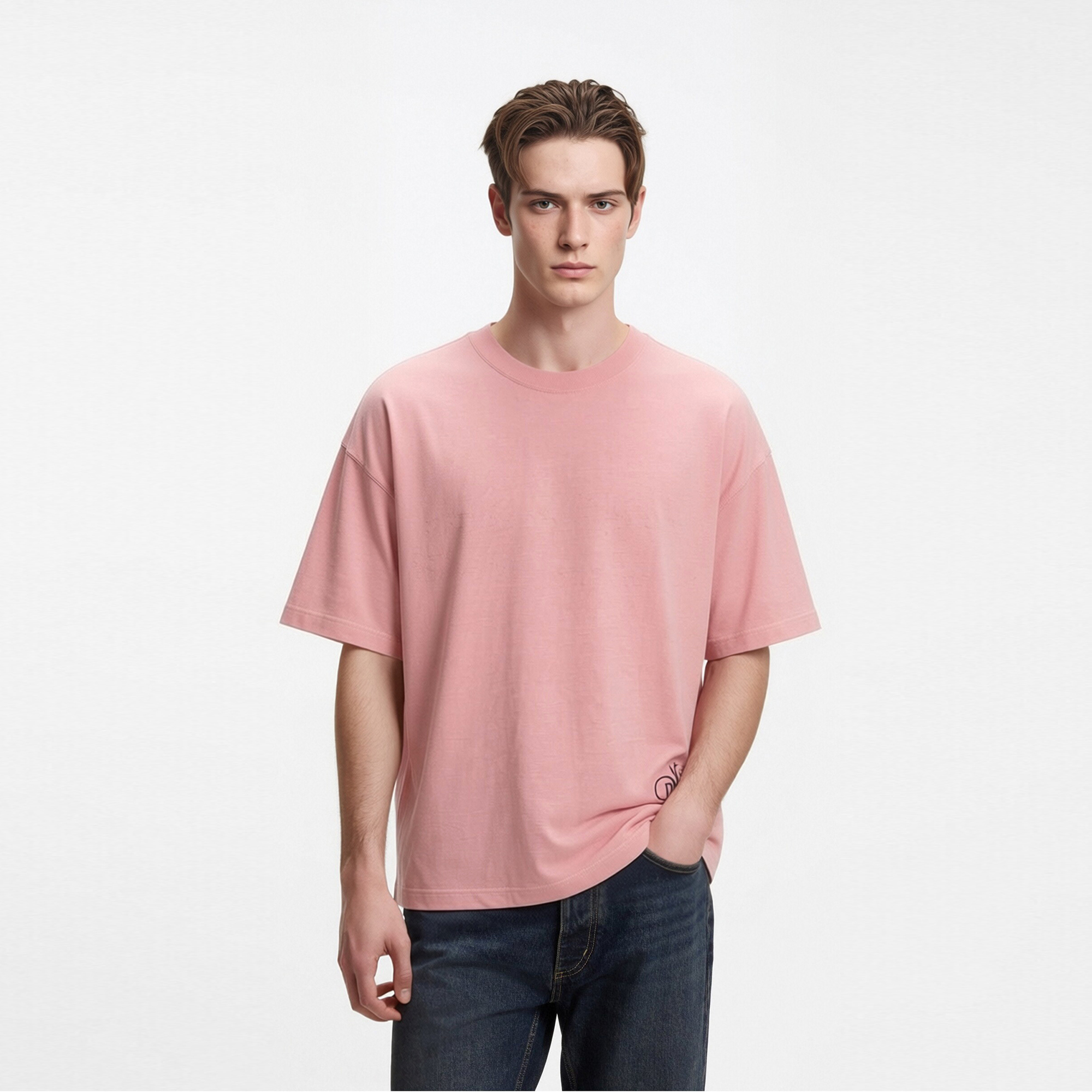 Men's T-shirts with Special Technology Embroidery print Streetwear fashion vintage street wear
