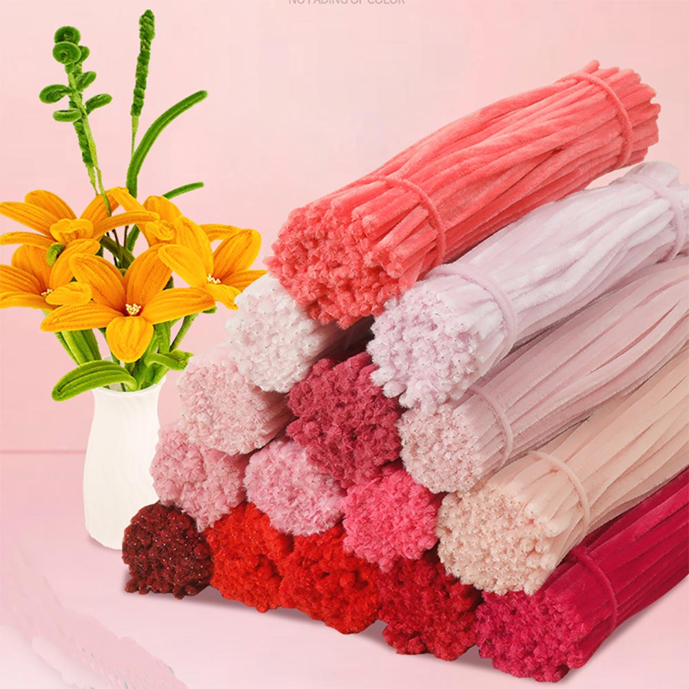 Chenille Stems for Flower Bouquet DIY Craft Pipe Cleaners 30cm Floral Arrangement Supplies