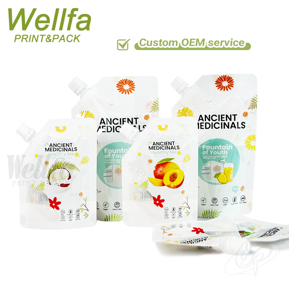 Juice drink spout pouch