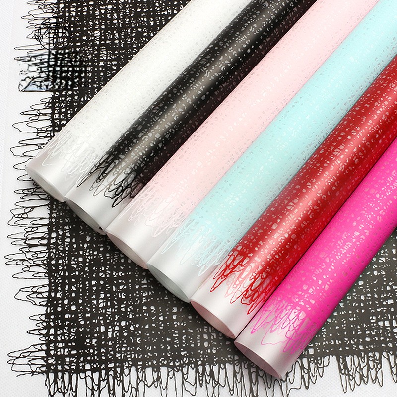 Matte Woven Texture Flower Wrapping Paper 57x57cm for Bouquet DIY Floral Packaging