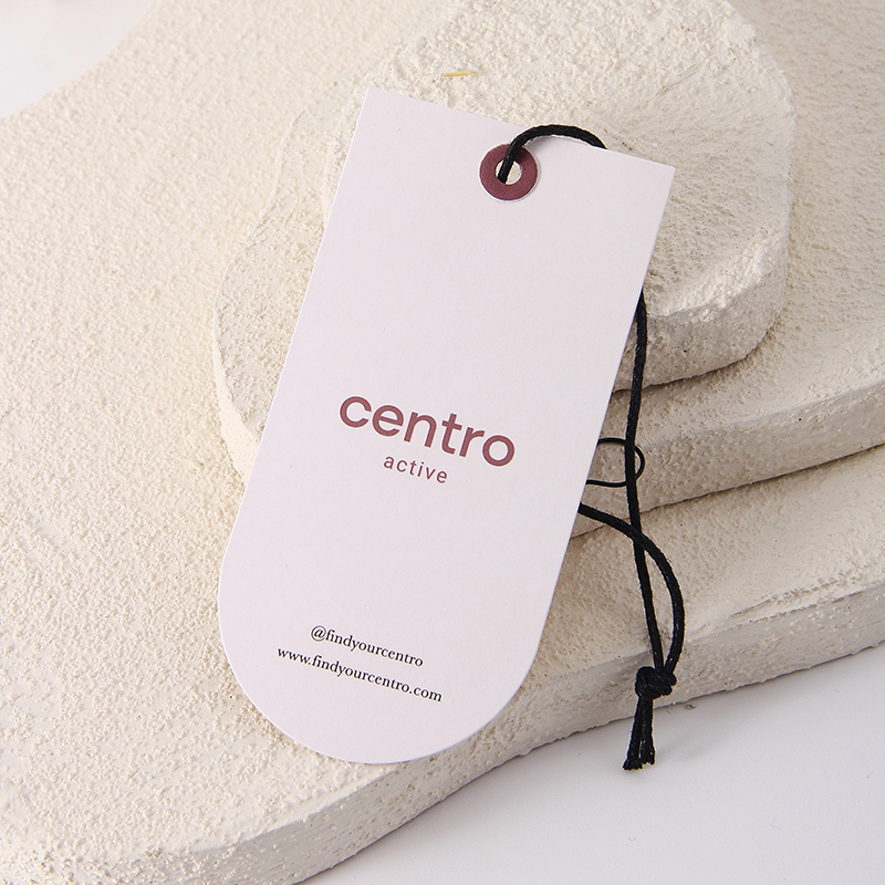 Custom white UV Clothing Hang Tags Garment Swing Tags