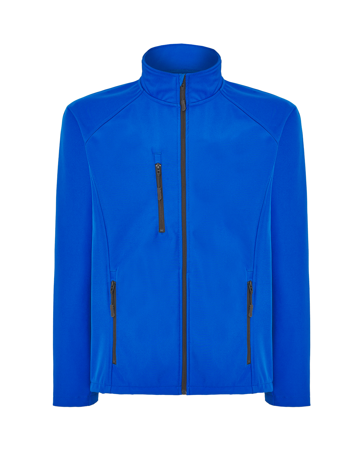Unisex Stand Collar Softshell Jacket Multi Zip Pocket Windproof Water Resistant Breathable Warm