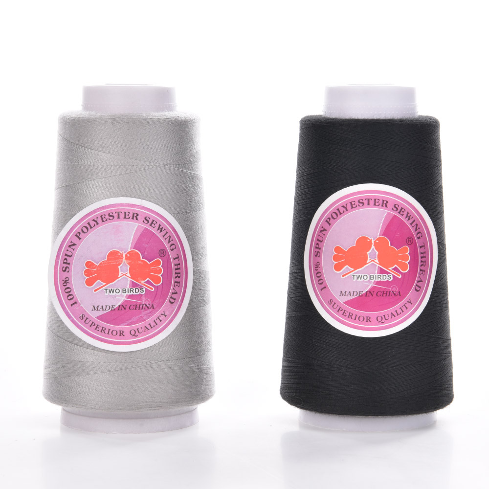 TWO BIRDS 40/2 Spun Polyester Sewing Thread for Medium and Light Fabrics