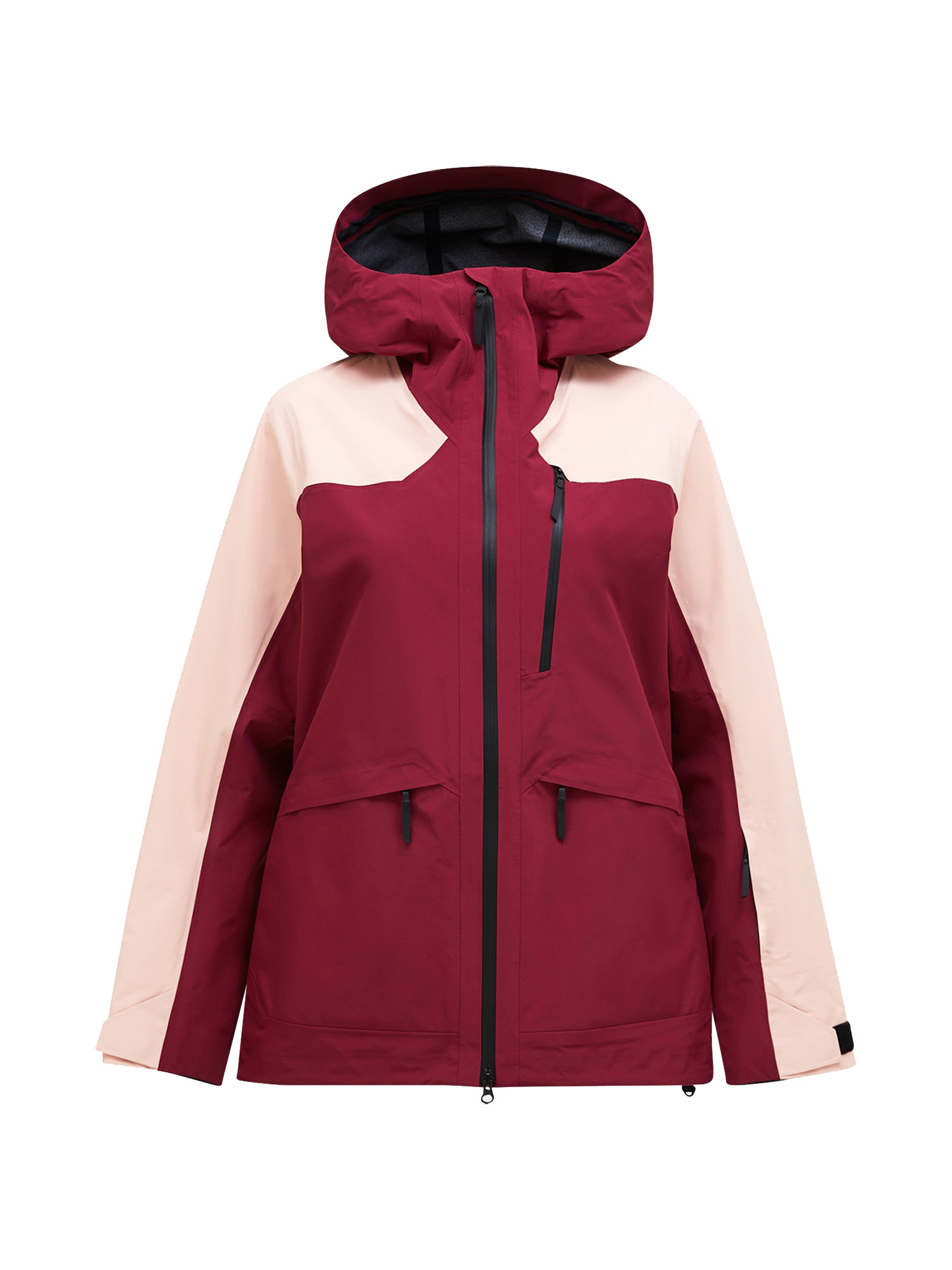 Women's Color Block Outdoor Ski Jacket 20000mm Waterproof Breathable Fully Seam Taped Shell