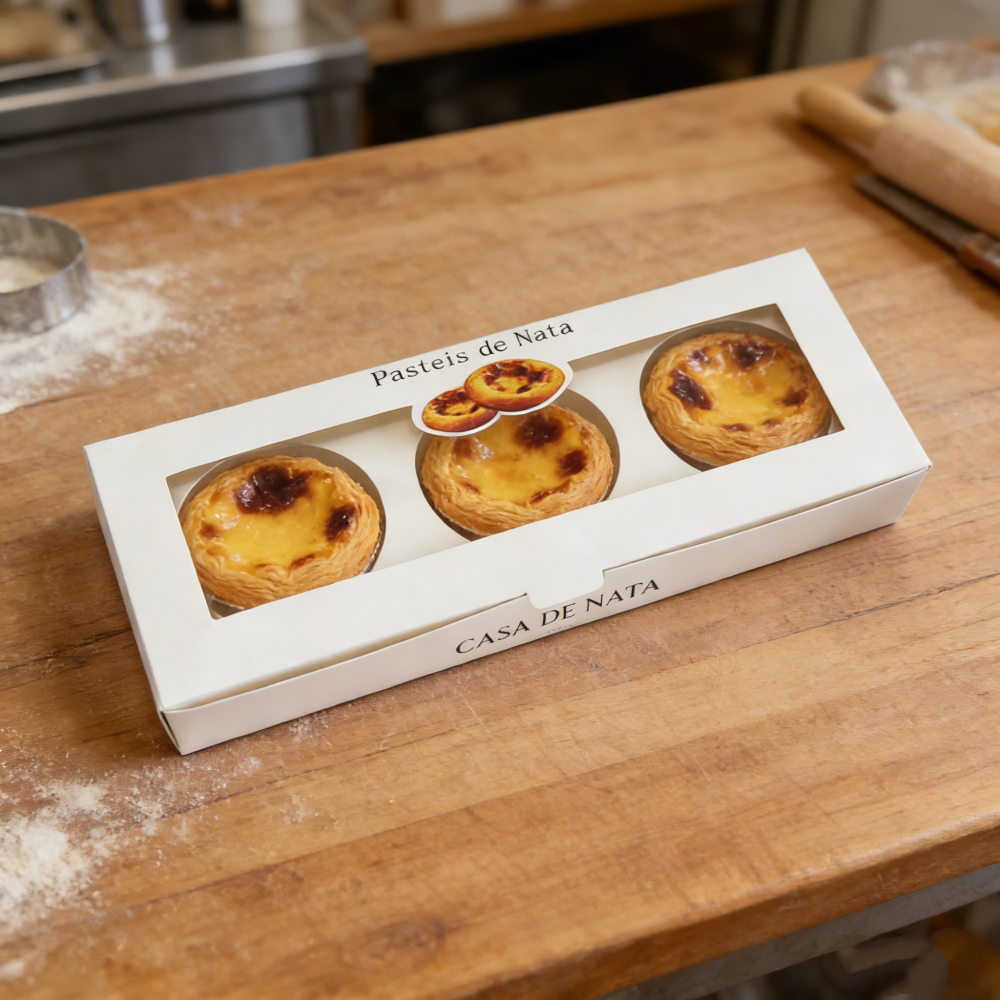 Custom Food Grade Paper Bakery Box Packaging Pastry Paper Box for Egg Tarts Packing with Insert