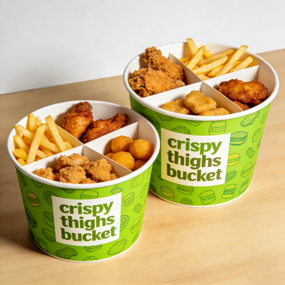 Disposable Paper Fried-Chicken Bucket High Quality Disposable Fried Chicken Bucket