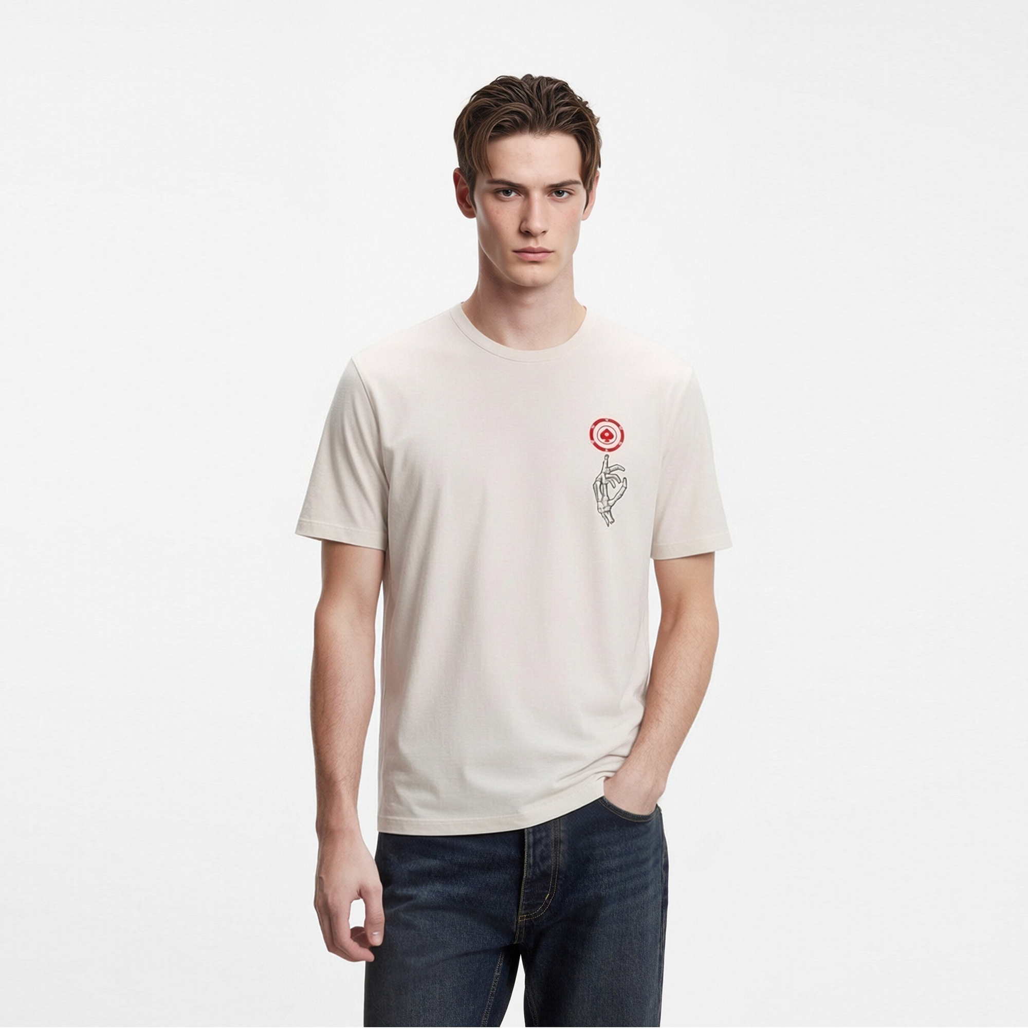 Special Embroidery print Technology T-shirts streetwear fashion vintage wash men women clothing 76
