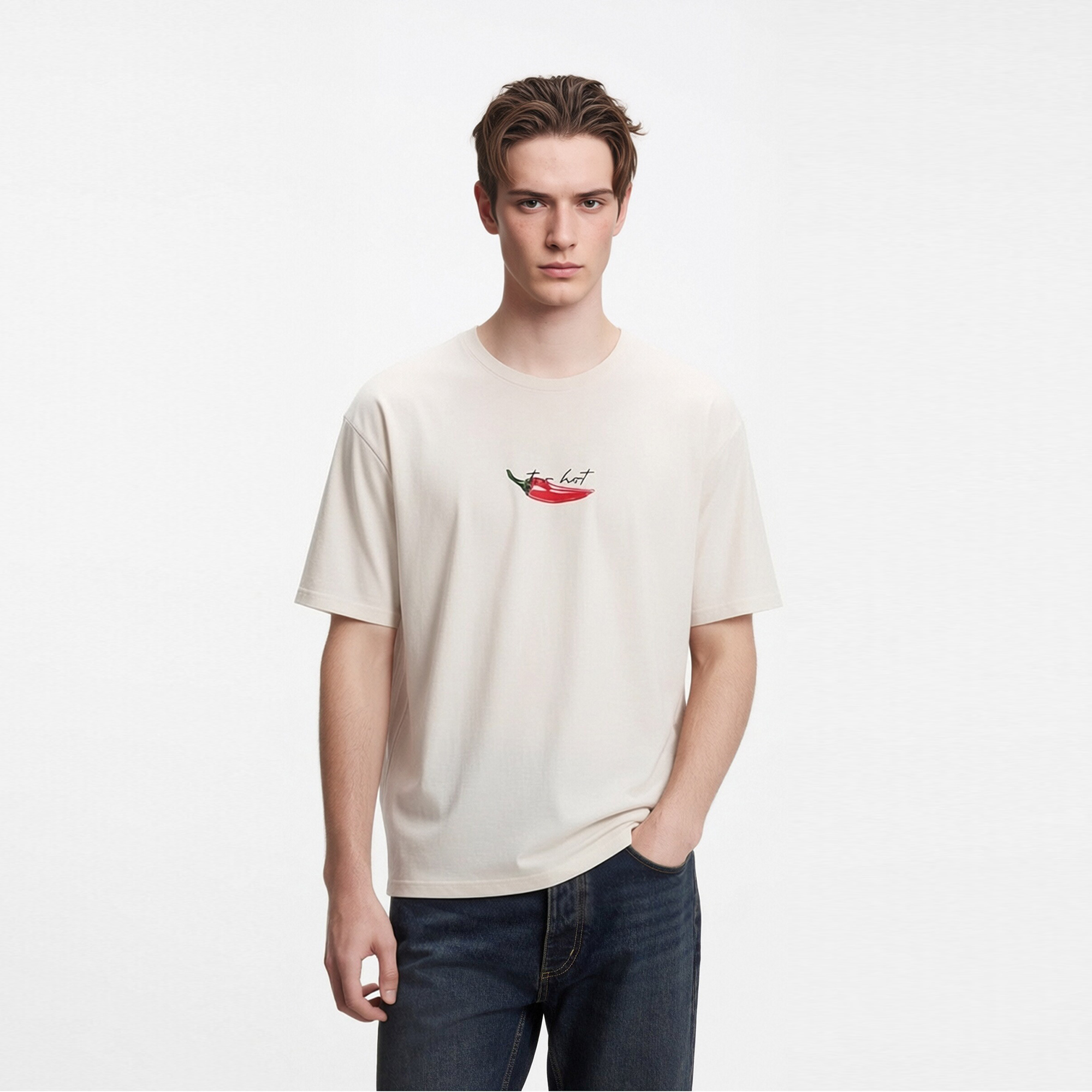 Special Embroidery print Technology T-shirts streetwear fashion vintage wash men women clothing 78