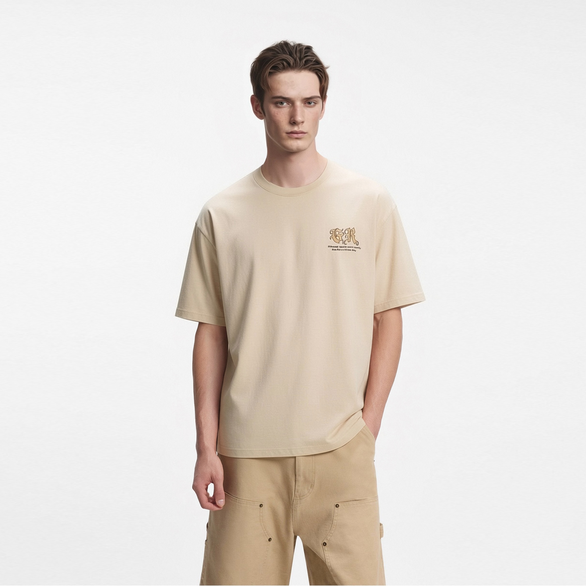Special Embroidery print Technology T-shirts streetwear fashion vintage wash men women clothing 81
