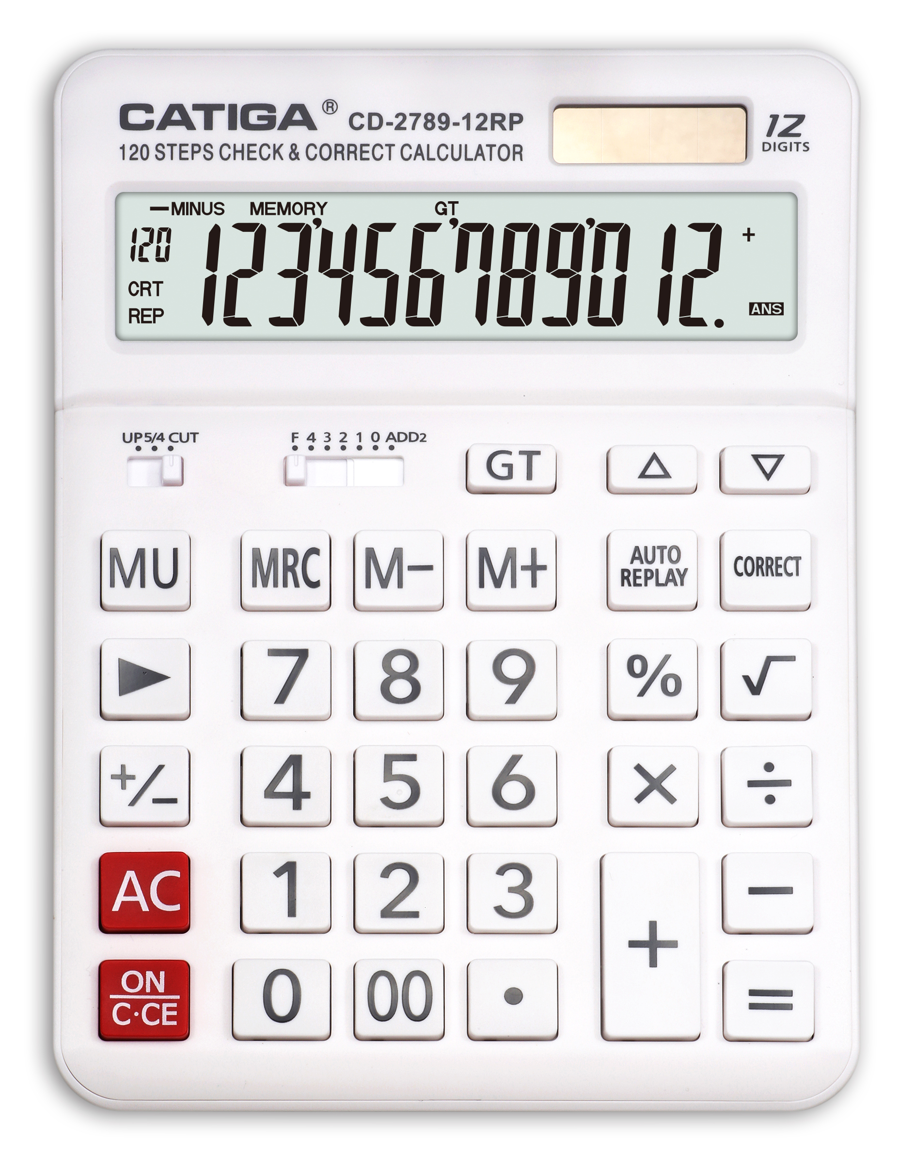 CD-2789-12RP CATIGA calcualtor desk 120 steps check and correct functiontop calculator