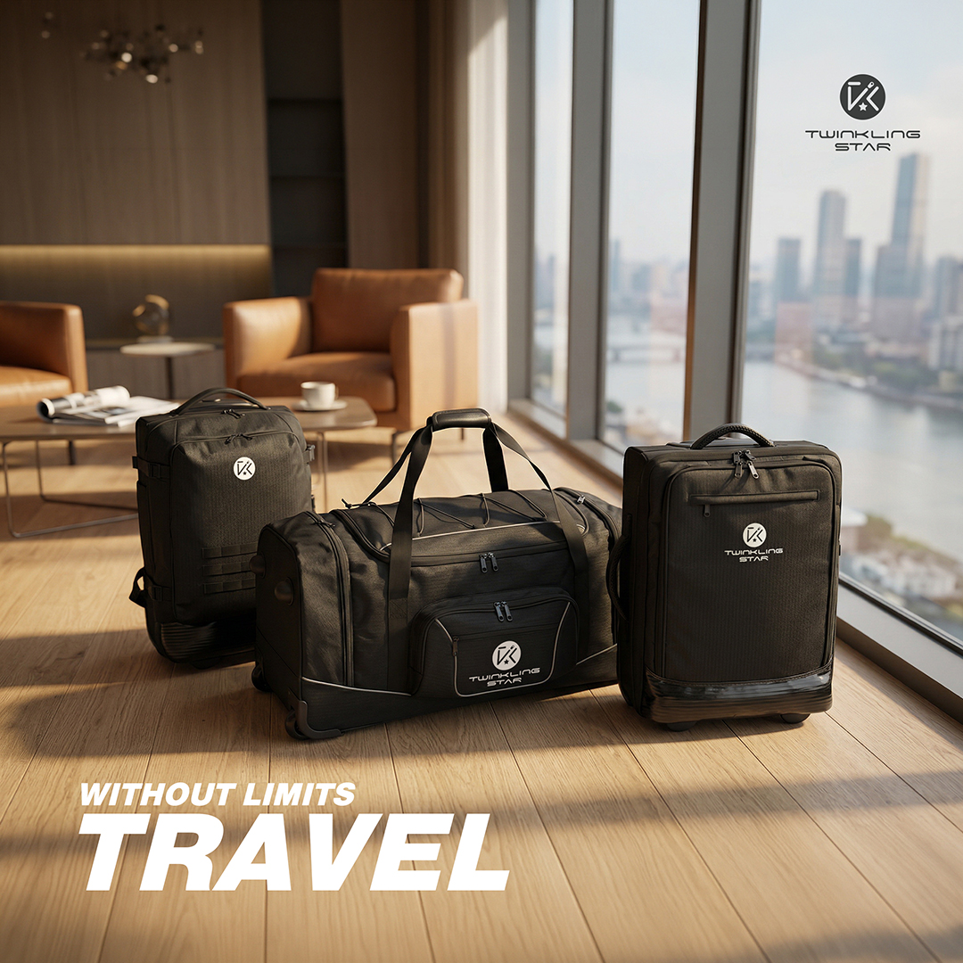 Black Business Rolling Travel Bag Large Capacity TPU Wheeled Luggage Durable Laptop Bag Series