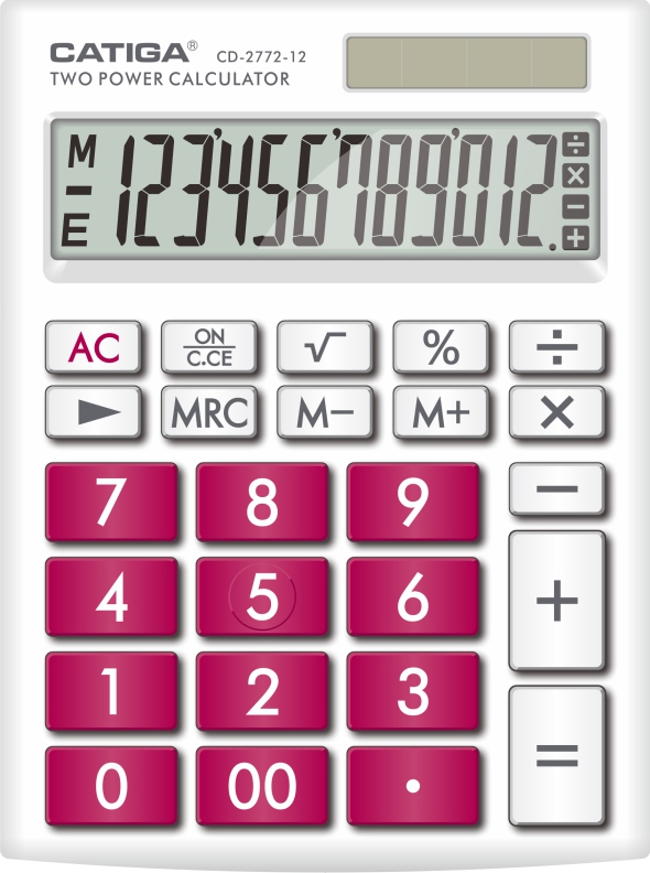 Cd-2772-12 12 Digits Desktop Calculator