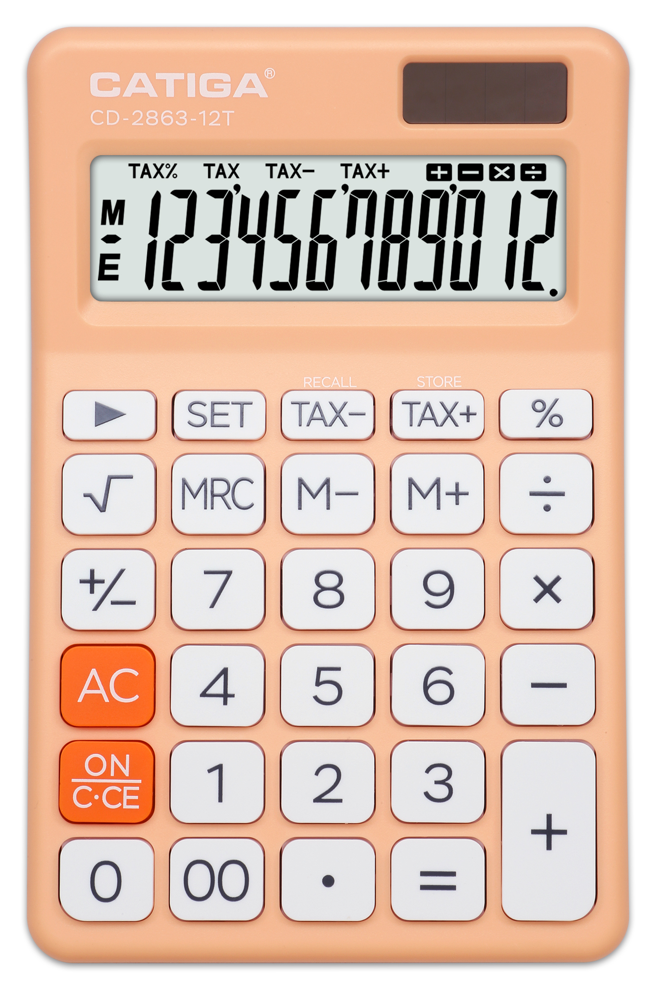 CD-2863-12T, CATIGA 12 digits Tax calcualtor