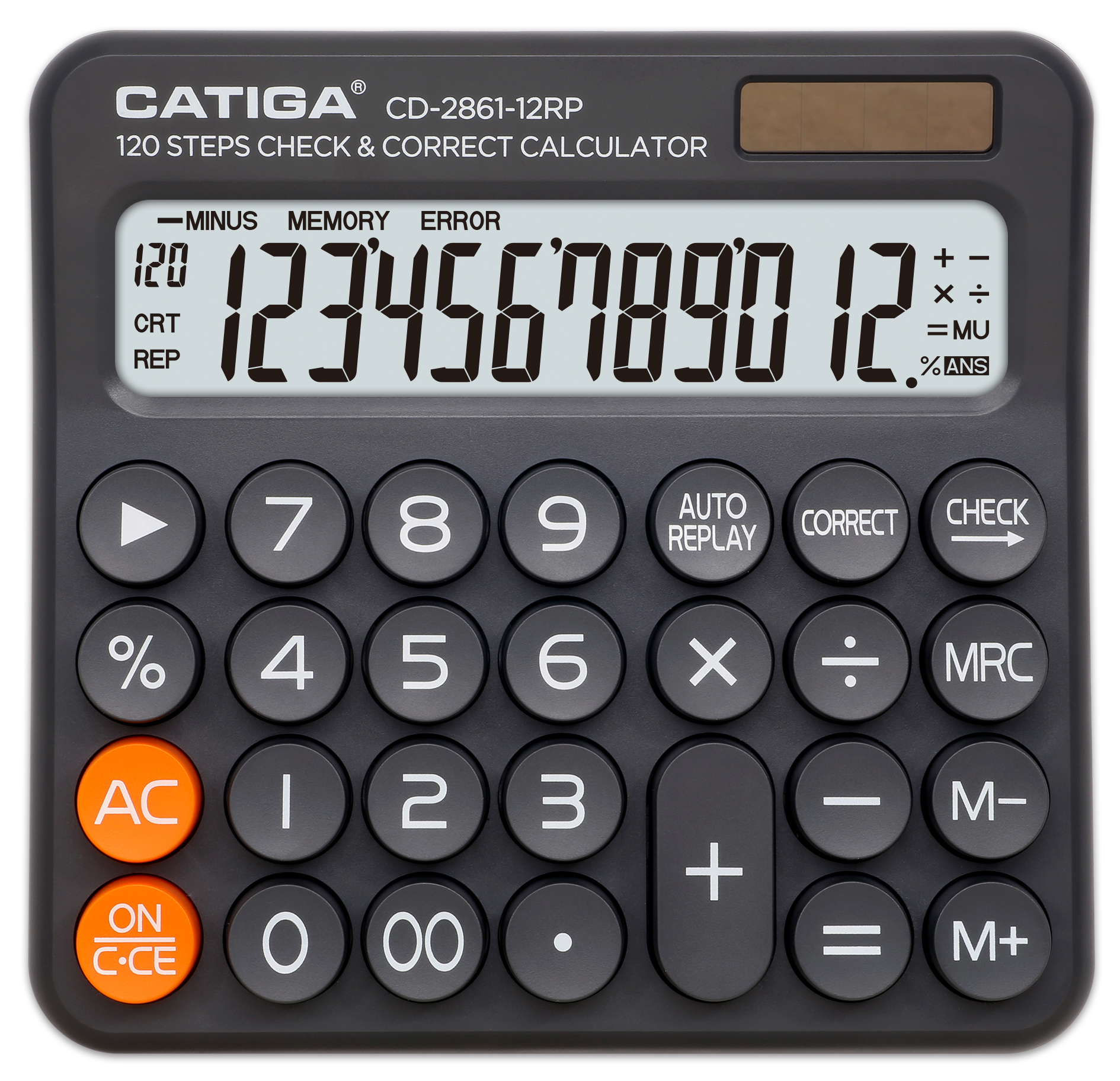 CD-2861-12RP CATIGA 12-Digit 120 Steps Check & Correct Calculator
