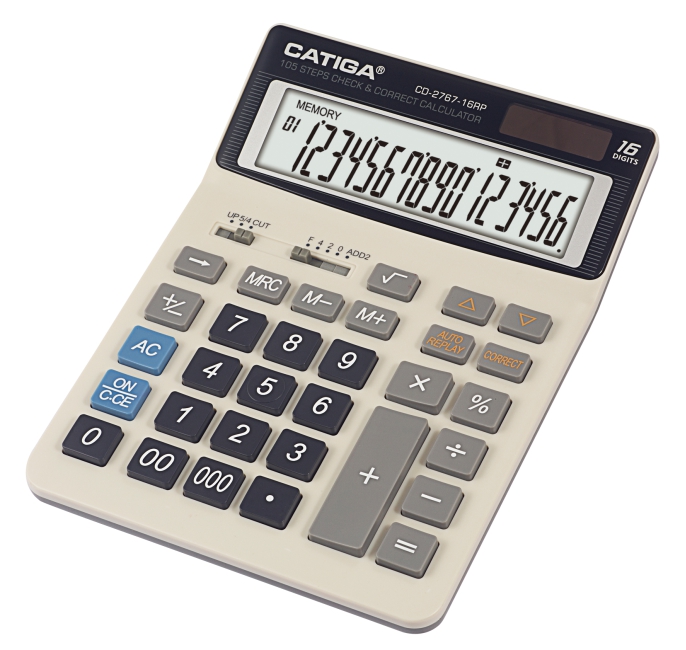 Cd-2767-16rp Catiga 16 Digits Check&correct Calculator