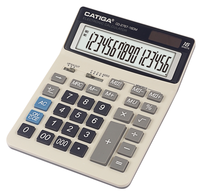 Cd-2767-16dm Catiga 16 Digits Double-Memory Calculator