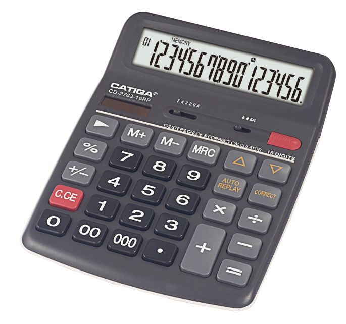 Cd-2763-16rp Catiga 16 Digits Check&correct Calculator